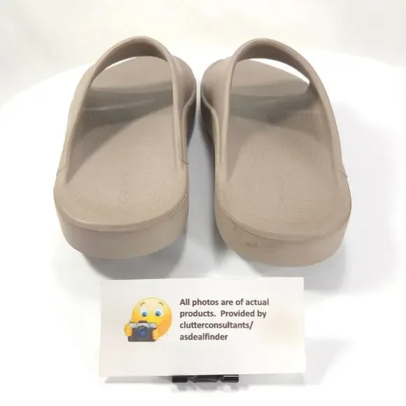 OOFOS Casual Slip On Slide Sandal Womens Size 10 Mens Size 8 41 Beige - Picture 3 of 9